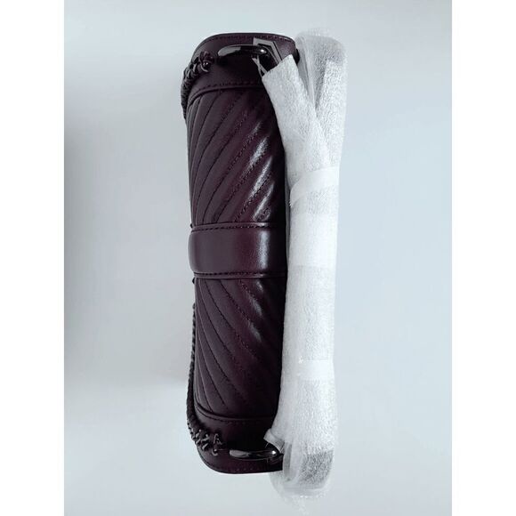 NWT $328 REBECCA MINKOFF Chevron Quilted Love Crossbody Handbag w/Chain Inset - Picture 5 of 13